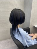 クラゲヘア くらげカット インナーブルー