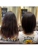クセがあっても美髪矯正で憧れのツヤツヤレイヤーボブに！