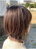 ショートレイヤー×外ハネ