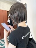 ミニボブ×透明感カラー(20代/30代/ベージュ/グレージュ)MI31
