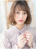 ベビーバング大人ハイライト小顔前下がりボブc5越谷20代30代40代