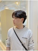 20代30代40代◎スーツ刈り上げ短髪フェザーパーマスタイル