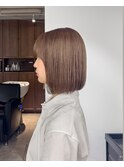 切りっぱなしボブ / ブラウンカラー