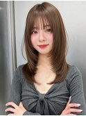 アプリコットオレンジくびれヘアハイライトカラー名古屋ショート