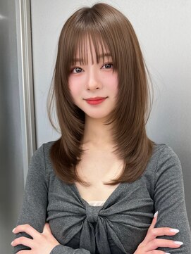 サンド 名古屋(sand) アプリコットオレンジくびれヘアハイライトカラー名古屋ショート