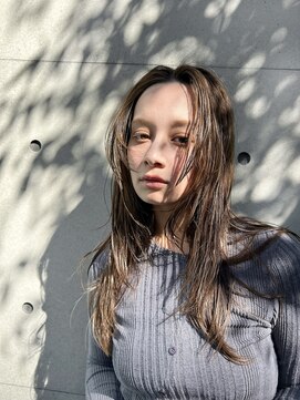 ディジョン 自由ヶ丘(Dijon) 韓国顔まわりレイヤーカットグレージュオリーブベージュブラウン