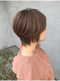 ステップボーンカット×大人ショートボブ