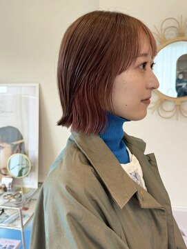 ミテ(mite) 切りっぱなしボブ/ピンクインナー/ピンクカラー/ピンクブラウン