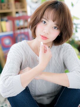 カバーヘア ブリス 北浦和(COVER HAIR bliss) 斜めバングひし形シルエット小顔ミニマルボブh4北浦和30代40代