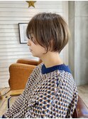 20代30代40代大人ショートヘア/白髪ぼかしハイライト/大人ボブ