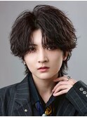 波巻きツイストスパイラルニュアンスフェザーシャドウパーマ