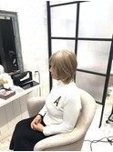 白髪ぼかし/白髪改善カラー/ショート/透明感カラー/脱白髪染め