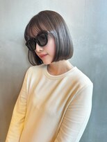 マルフェ 天王寺(marfe) 【marfe】ボブ_グレージュ_ツヤ髪スタイル_ミディアム