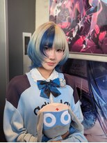 トーキョー オタクヘアー(TOKYO OTAKU HAIR) ケロロ軍曹 ドロロ/シルバー/青/ルーツカラー/地雷メッシュ