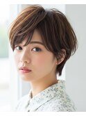 束感ショート顔周り小顔カットショートボウブ簡単スタイリング