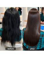 アース 渋谷店(HAIR&MAKE EARTH)&nbsp;渋谷｜縮毛矯正で広がりを艶髪ロングへ