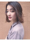 外ハネハイライトボブ