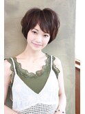 小顔大人ショート☆斜めバング