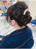 〈ラピッシュ桜田〉結婚式お呼ばれへアセットヘアアレンジ