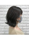 切りっぱなしボブ×ブルージュカラー