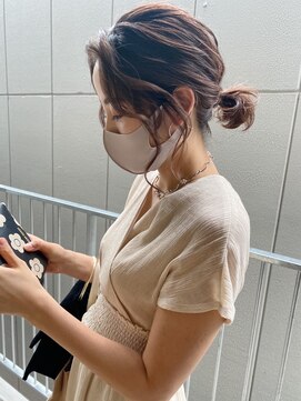 モルニ(MORNI) ショコラブラウン_マロンベージュ Aラインボブ かきあげ