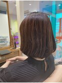 内巻きパーマボブ