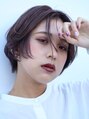 ウフアンビアンス(Oeuf.ambiance) ダブルカラー、ヴァイオレットノショートスタイル