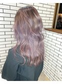 透明感カラー★ダブルカラーブリーチピンクブラウン