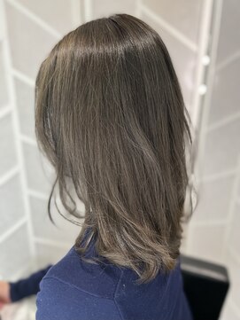 ツムグ 代官山店(TUMUGU) 大人可愛い30代40代50代ミディアムヘアショコラベージュ