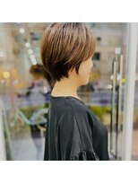大人可愛い30代40代50ショートボブショート丸みショート