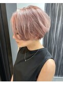 ベビーピンク/ハンサムショート/ホワイトピンク/コーラルピンク
