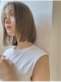 【Lond ambre】中川智帆  ボブ/グレージュカラー/顔まわり