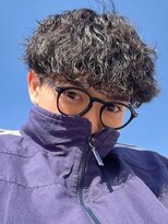 メンズ波巻きスパイラルパーマプードルパーママッシュ韓国ヘア
