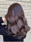 ニュアンスカラー透け感ココアグレージュ