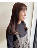 ぷつんっとカット×バイオレットブラウンカラー