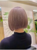 大人美人イメチェン大人丸みボブこなれハイトーン