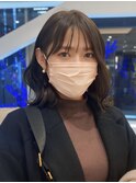 柔らかベージュ/毛先ぷつっとレイヤーボブ/20,30代に人気
