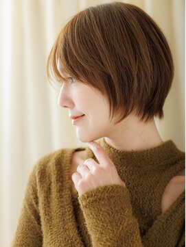 モッズヘア 上尾西口店(mod's hair) アプリコットオレンジ小顔丸みショートマッシュY上尾10代20代