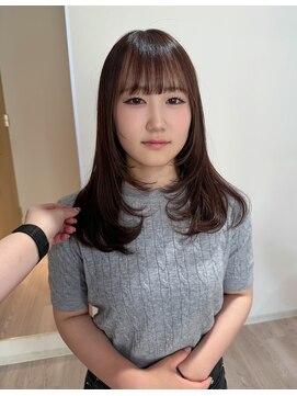 シダミノオ(sida MINOH) 【sida 池村】顔周りレイヤーヘーゼルブラウンくびれヘア