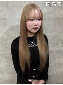 レミー100%/53cm☆シールエクステ60枚+ブリーチカラー
