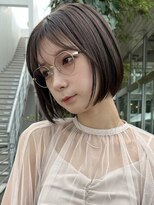 アミー 駒澤(Ammy komazawa)&nbsp;#切りっぱなしボブ #前下りボブ #透明感カラー #白髪染め