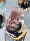 ダブルカラー・ピンクベージュ・ベージュピンク・韓国系カラー