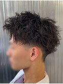 【リアルお客様スタイル】刈り上げピンパーマショート