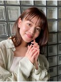ミディアムヘア くびれヘア くびれミディアム レイヤー