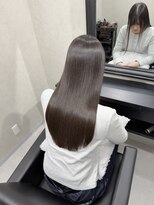 ローヴ 梅田(L'aube) 髪質改善 スーパーロング ワンレングス レイヤー 韓国風巻き