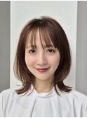 表参道レイヤーボブ髪質改善ニュアンスカラーアッシュグレー30代