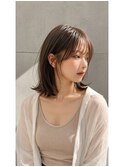 ナチュラル外ハネボブシースルーバングモテかわいいUP