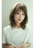 ミディアムレイヤー　小顔　ひし形　U-REALM otto　川田