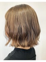 ヘッズ 本八幡店(HEADS)&nbsp;外ハネボブ　テラコッタ　くすみブルー　縮毛矯正