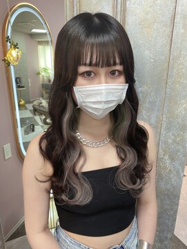 ガルボヘアー 名古屋栄店(garbo hair) #名古屋#栄#プルエクステ#ロング#インナーカラー#シルバー